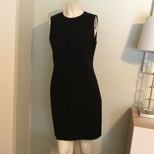 Ann Taylor Black Sleeveless Sheath Mini Dress